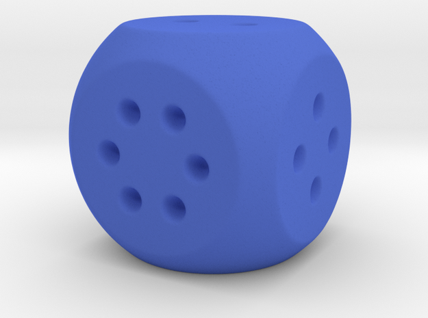 Easy Roll D6 in Blue Processed Versatile Plastic