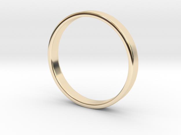 Simple Band Ring Size 6US/16.5mm EU in 14k Gold Plated Brass