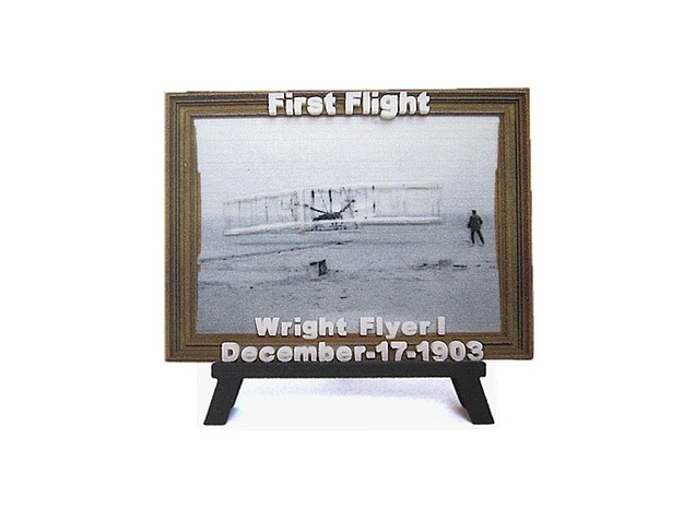 'First Flight' 3D Relief Framed Micro-Painting in Full Color Sandstone
