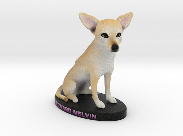 Custom Dog Figurine - Edward in Full Color Sandstone