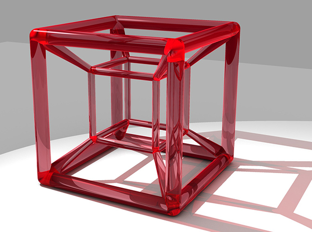 hypercube variatio in Red Processed Versatile Plastic