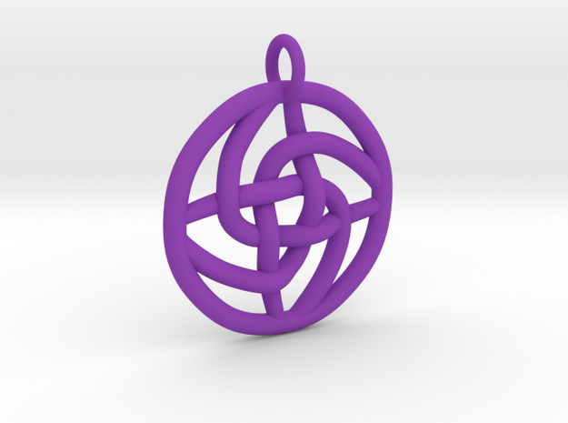 Weaved Wire Necklace in Purple Processed Versatile Plastic
