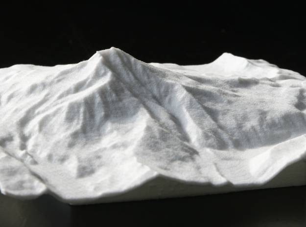 4'' Mt. Jefferson, Oregon, USA, WSF in White Natural Versatile Plastic