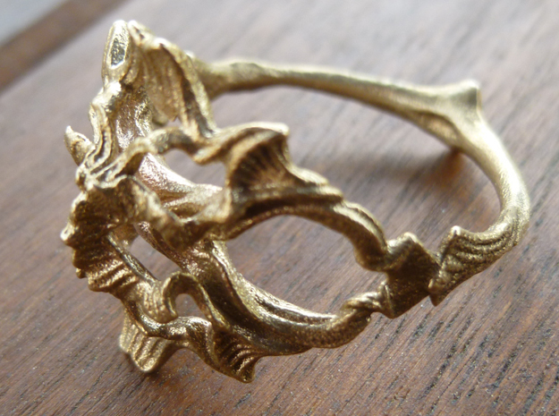 Ring Nouveau03 V02 in Natural Bronze