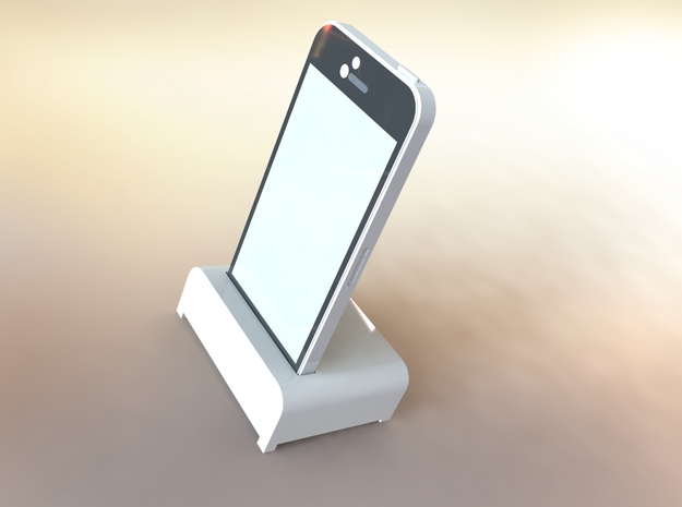 IPhone Desk Stand in White Natural Versatile Plastic