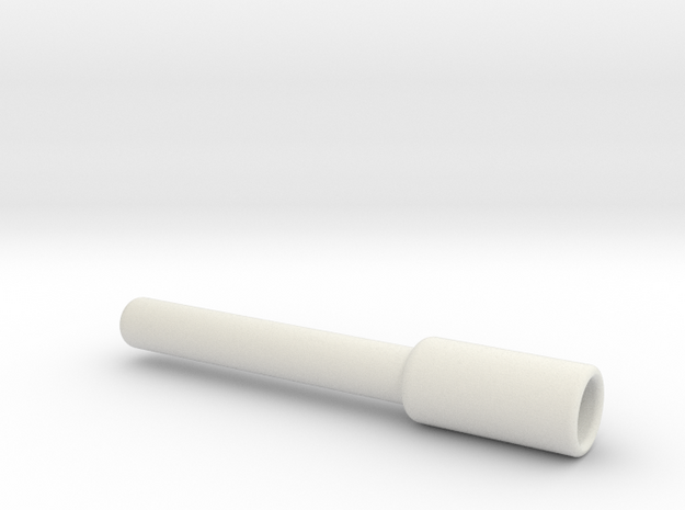 8.5mm Rod to Drill Adapter in White Natural Versatile Plastic