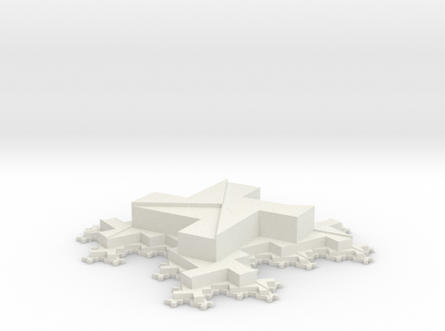 Octomino-based Fractal Tiling in White Natural Versatile Plastic
