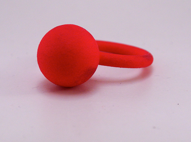 An Orb - Ring - size54 - diam17,2mm in Red Processed Versatile Plastic