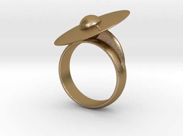 Solar System Rings in Polished Gold Steel
