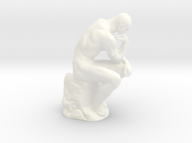 The Thinker - Antiques in White Processed Versatile Plastic