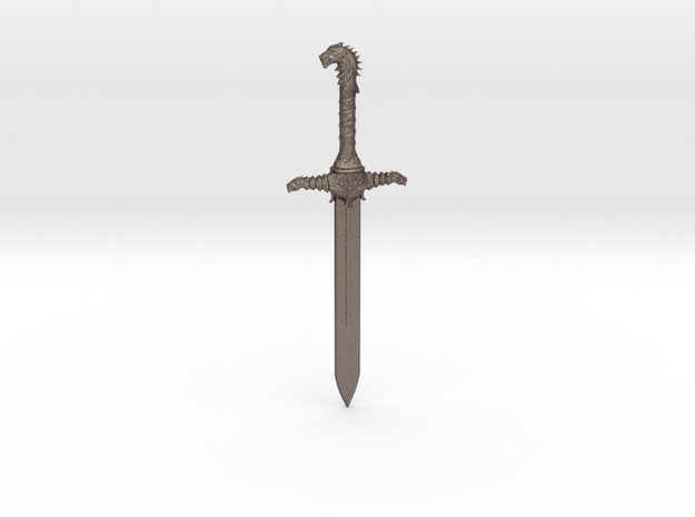 Oathkeeper Sword Pendant in Polished Bronzed Silver Steel