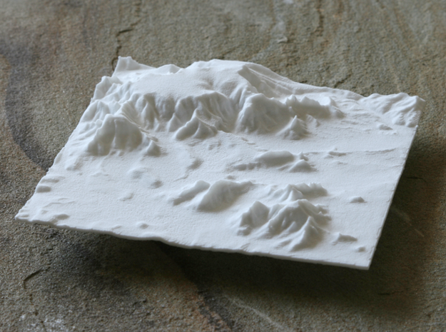 4'' Sedona Terrain Model, Arizona, USA in White Natural Versatile Plastic