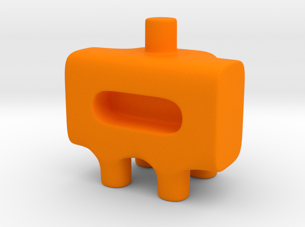 Tiny Astronaut Ugly Friend in Orange Processed Versatile Plastic
