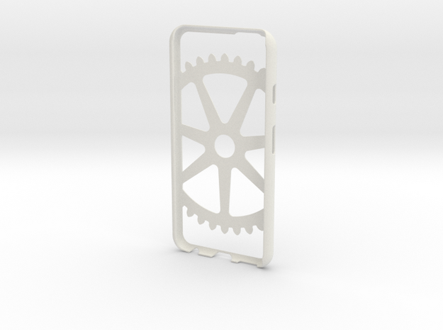 Iphone 6 Case- Cog pattern in White Natural Versatile Plastic