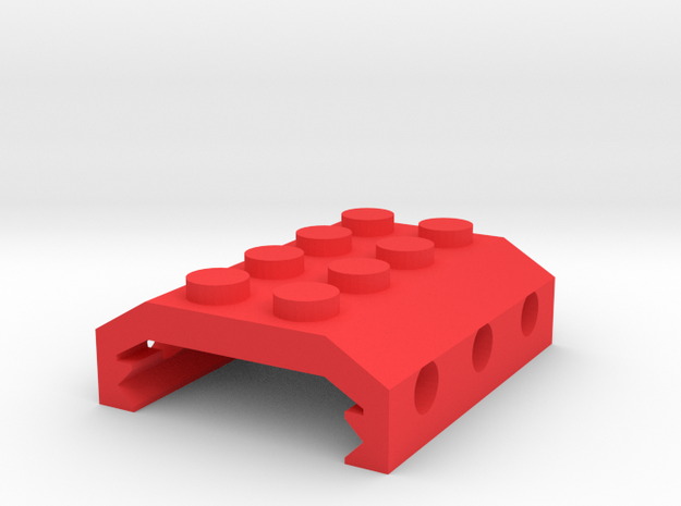 Building Block Picatinny Adapter in Red Processed Versatile Plastic