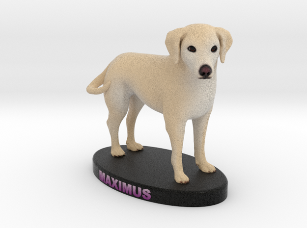 Custom Dog Figurine - Maximus in Full Color Sandstone