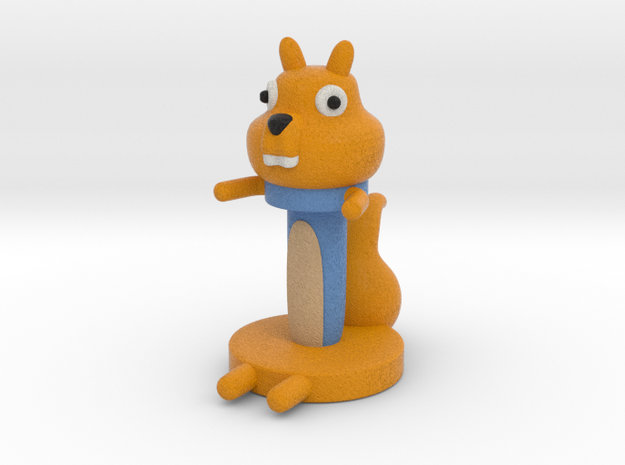 Squirrel Cable Holder in Full Color Sandstone