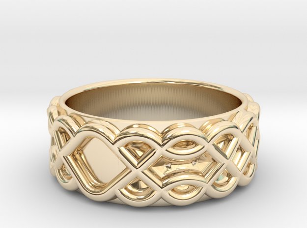 Celtic Wedding Ring - Size 12 1/2 in 14K Yellow Gold