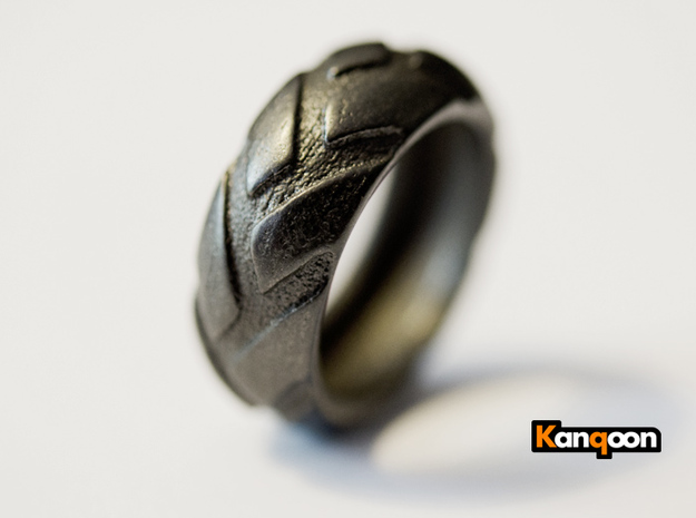  r8x45 - Tire Ring in Matte Black Steel: 6 / 51.5