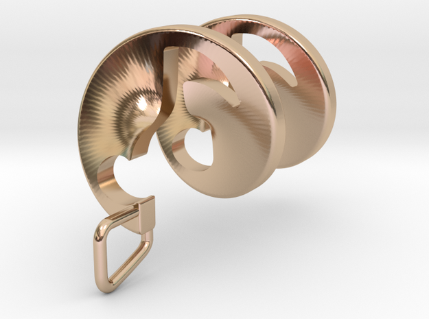 Quaver Note Spiral in 14k Rose Gold Plated Brass