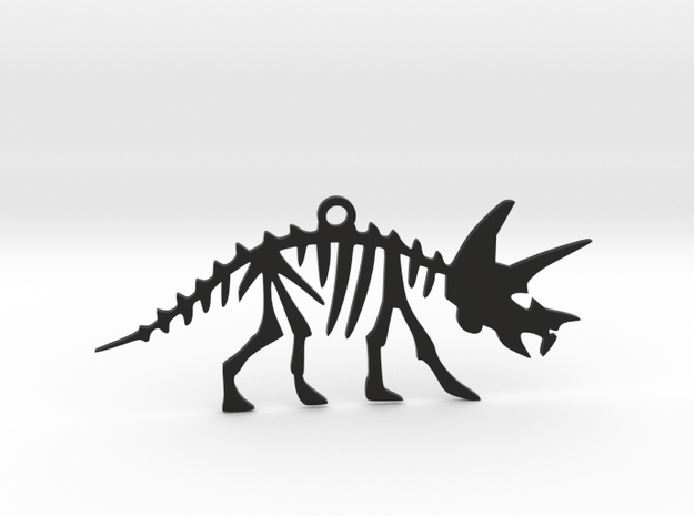Dino Pendant in Black Natural Versatile Plastic