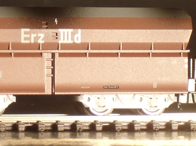 7124 N 16 Drehgestelle Minitrix OOt(z) 50 in Tan Fine Detail Plastic