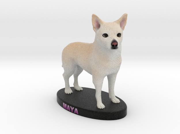 Custom Dog Figurine - Maya in Full Color Sandstone