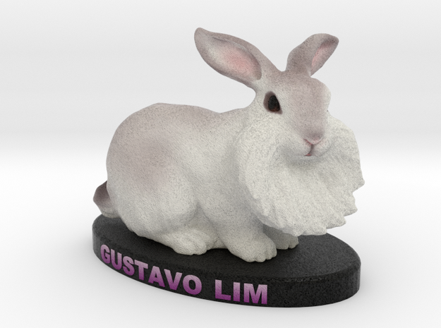 Custom Rabbit Figurine - Gus in Full Color Sandstone