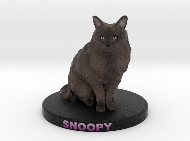 Custom Cat Figurine - Snoopy in Full Color Sandstone