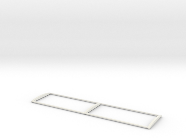 1/64 34' Silage Trailer Tarp Frame in White Natural Versatile Plastic