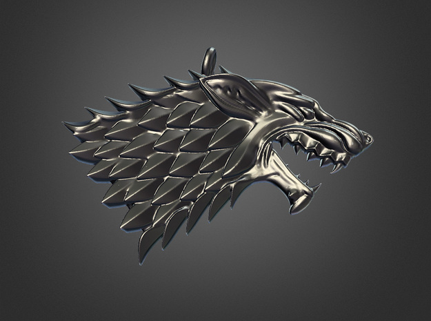 Game Of Thrones - Stark in Polished Bronzed Silver Steel