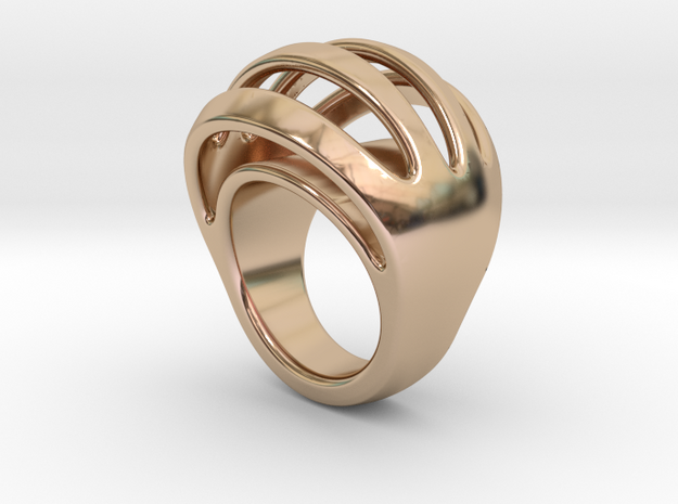 RING CRAZY 25 - ITALIAN SIZE 25  in 14k Rose Gold Plated Brass