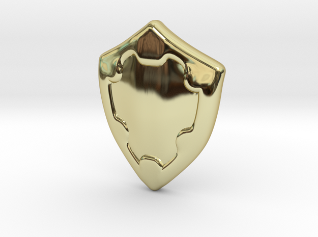 Shield in 18k Gold Plated Brass
