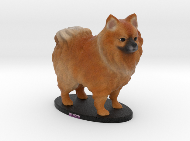 Custom Dog Figurine - Rusty in Full Color Sandstone