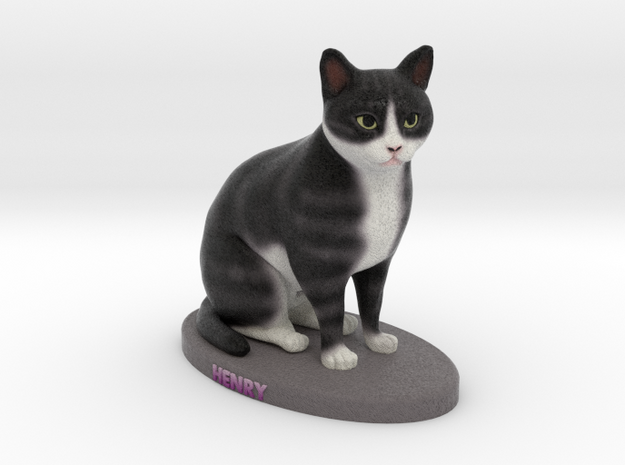 Custom Cat Figurine - Henry in Full Color Sandstone