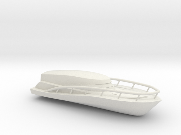 Speed Boat in White Natural Versatile Plastic