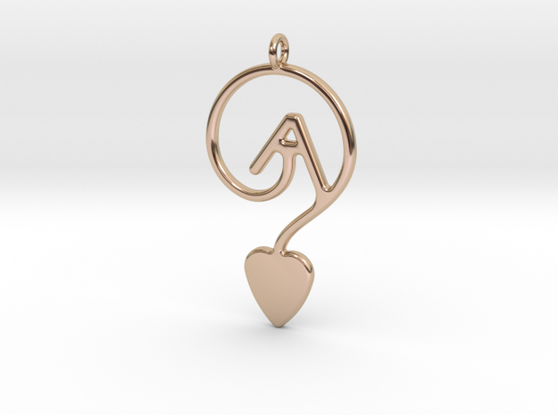 GAY LOVE SMALL in 14k Rose Gold Plated Brass