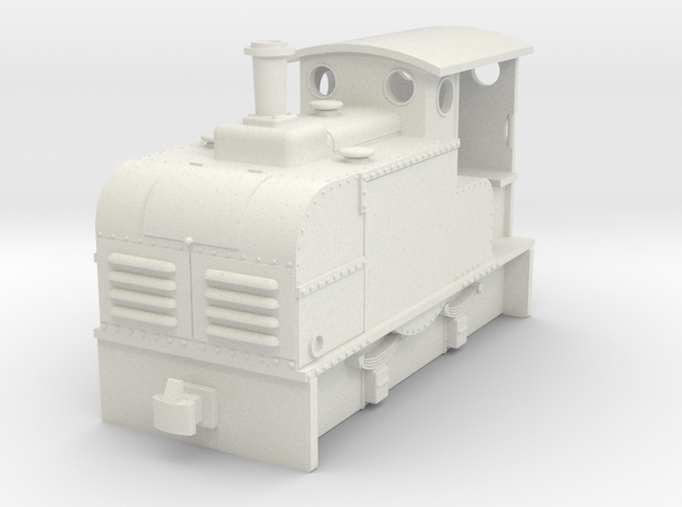 009 small Early IC loco Ruston Proctor in White Natural Versatile Plastic