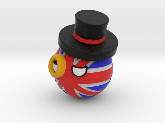 Countryballs UK with hat and monocle - Full Color Sandstone