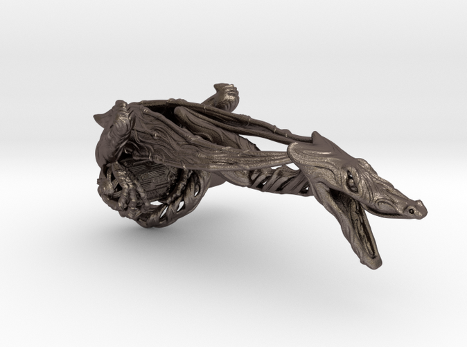 3D printed dragondoorhandle 009 in  steel