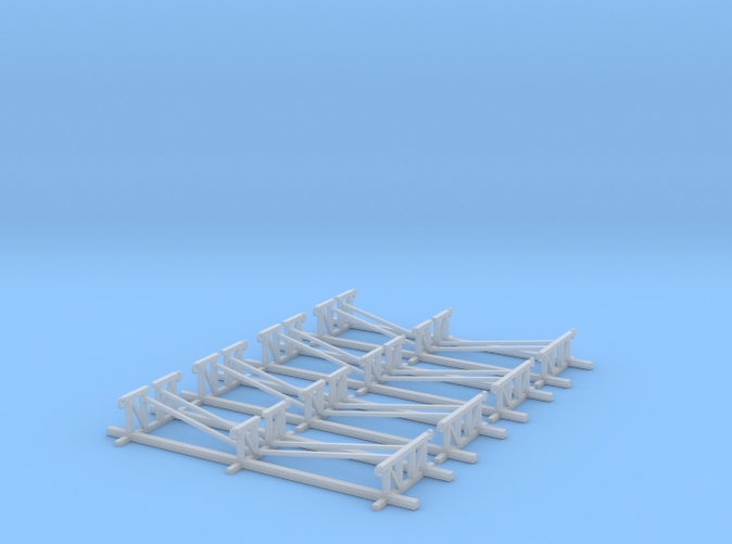 4 boat stands Z scale