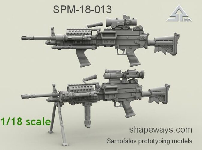 1/18 SPM-18-013 m249 MK48mod0 Variant V