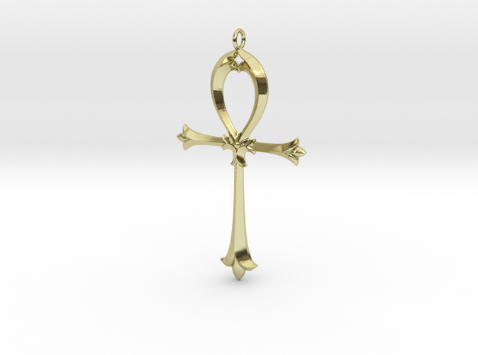 Nouveau Ankh in Solid 18k Gold