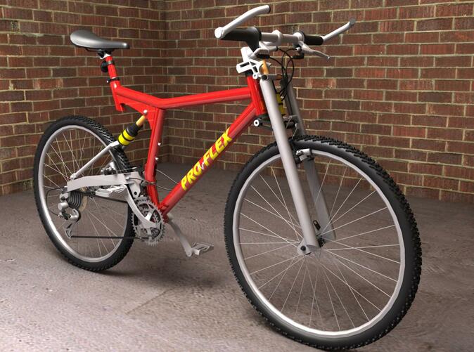 This is a rendering of the bike, not the actual product!