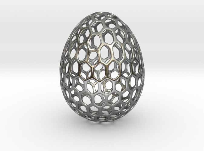 silver honeycomb egg