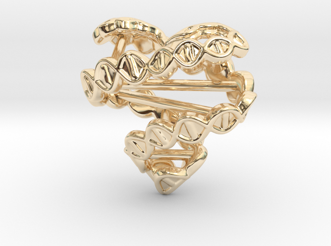 DNA heart pendant