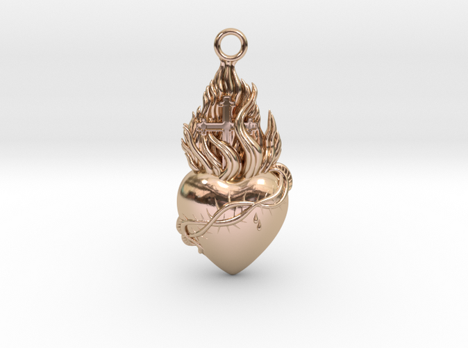 PITTI Big Pendant in 14k Rose Gold Plated