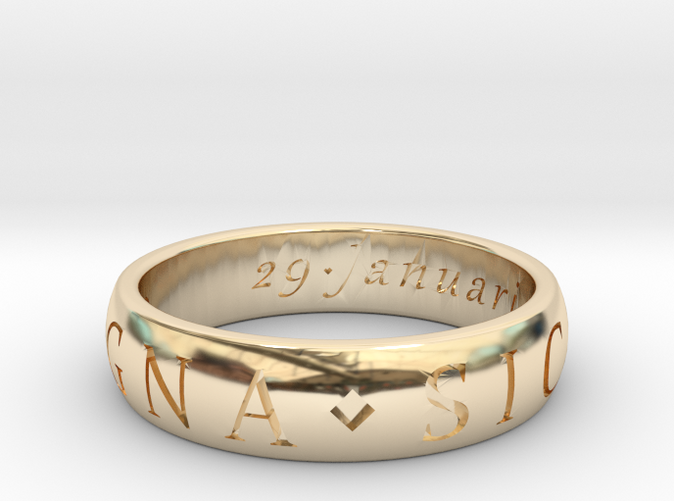 Size 12.5 Sir Francis Drake, Sic Parvis Magna Ring (ZB626WNRA) by Braden_E