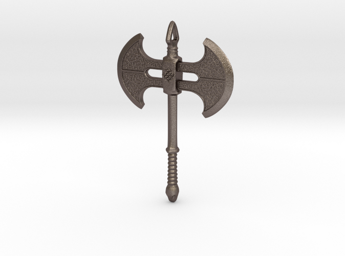 Double-Axe with snake head in steel