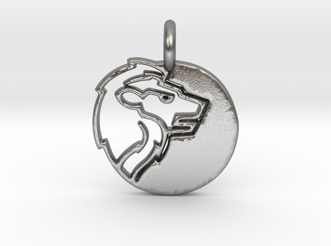 Astrology Zodiac Leo Sign in silver is shining.